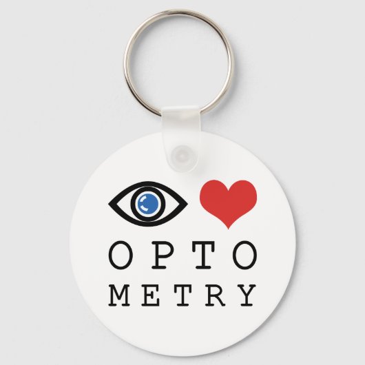 Eye Love Heart Optometry - Optometrist Eye Chart Sleutelhanger (Voorkant)