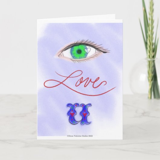 Eye Love U Valentijnsdag Kaart (Voorkant)