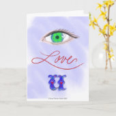 Eye Love U Valentijnsdag Kaart (Gele Bloem)