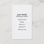 Eye- Makeup-artiest Visitekaartje (Achterkant)