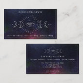 Eye Moon Phase Simple Handrawn Spirituele Healer Visitekaartje (Voorkant / Achterkant)