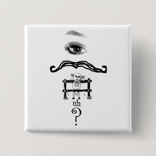 Eye Mustache Ewe Button (Voorkant)
