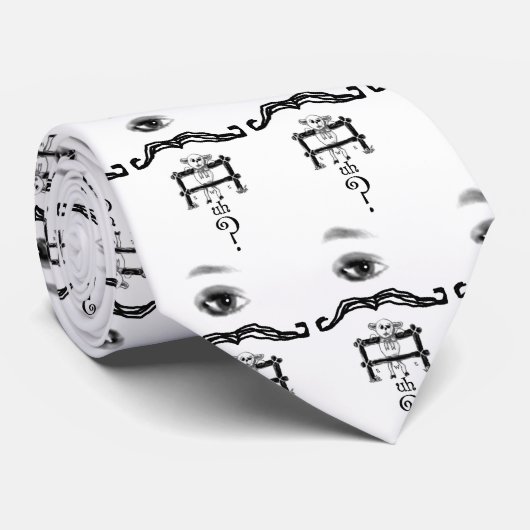 Eye Mustache Ewe Stropdas (Opgerold)