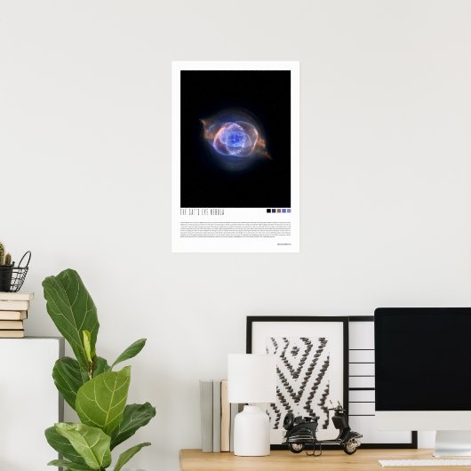 Eye Nebula van de kat (NGC 6543) Poster (Thuiskantoor)