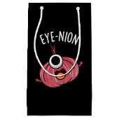 Eye-nion Funny Onion Pun Dark BG Klein Cadeauzakje (Voorkant)