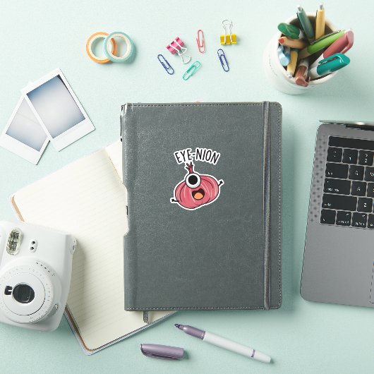 Eye-nion Funny Onion Pun Sticker (iPad Cover)