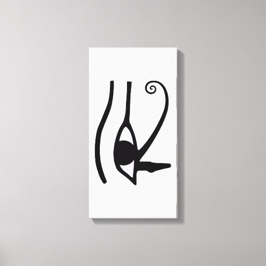 Eye of Horus – Anch – Lebensschlüssel –Hieroglyphs Canvas Afdruk (Voorkant)