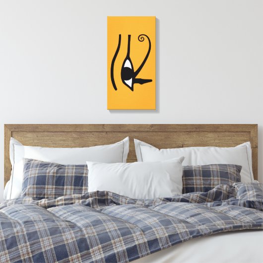 Eye of Horus – Anch – Lebensschlüssel –Hieroglyphs Canvas Afdruk (Insitu (Slaapkamer))