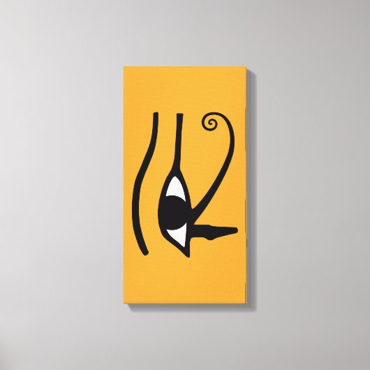 Eye of Horus – Anch – Lebensschlüssel –Hieroglyphs Canvas Afdruk (Voorkant)