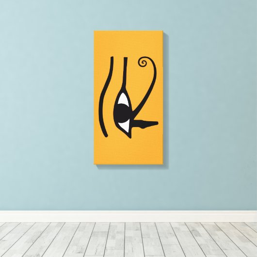 Eye of Horus – Anch – Lebensschlüssel –Hieroglyphs Canvas Afdruk (Insitu (Houten vloer))