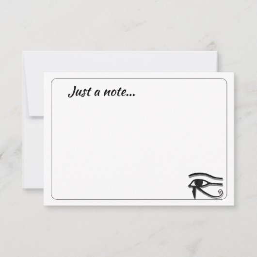 Eye Of Horus Egyptian Symbol Custom Just a Note Notitiekaartje (Voorkant)