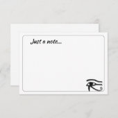 Eye Of Horus Egyptian Symbol Custom Just a Note Notitiekaartje (Voorkant / Achterkant)