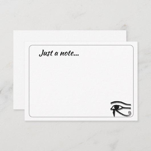 Eye Of Horus Egyptian Symbol Custom Just a Note Notitiekaartje (Voorkant / Achterkant)