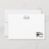 Eye Of Horus Egyptian Symbol Personalized Monogram Notitiekaartje (Voorkant)