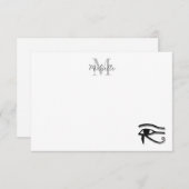 Eye Of Horus Egyptian Symbol Personalized Monogram Notitiekaartje (Voorkant / Achterkant)