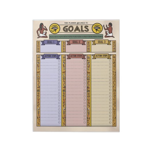 Eye of Horus Goal Planner Custom Notitieblok (Linkerzijde)