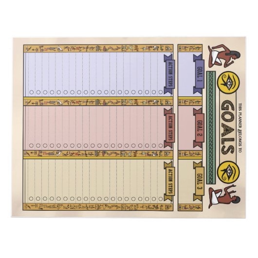Eye of Horus Goal Planner Custom Notitieblok (Voorkant)