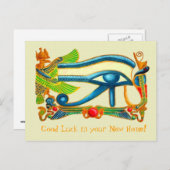 Eye of Horus Good Luck briefkaart (Voorkant / Achterkant)
