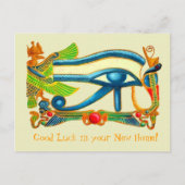 Eye of Horus Good Luck briefkaart (Voorkant)