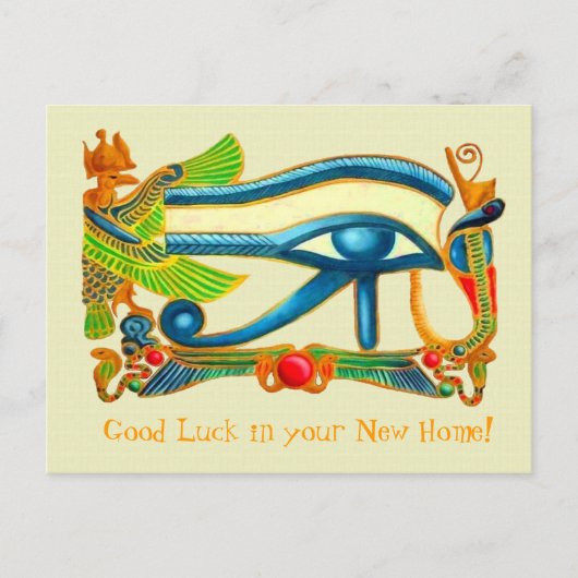 Eye of Horus Good Luck briefkaart (Voorkant)