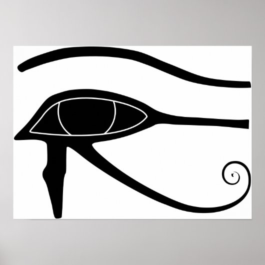 Eye of Horus – Horusauge Hieroglyphs Hyroglyphen Poster (Voorkant)
