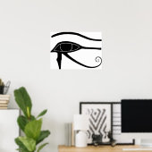 Eye of Horus – Horusauge Hieroglyphs Hyroglyphen Poster (Thuiskantoor)