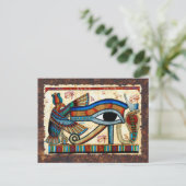 EYE OF HORUS Oud-Egyptisch Briefkaart (Staand voorkant)