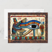 EYE OF HORUS Oud-Egyptisch Briefkaart (Voorkant / Achterkant)