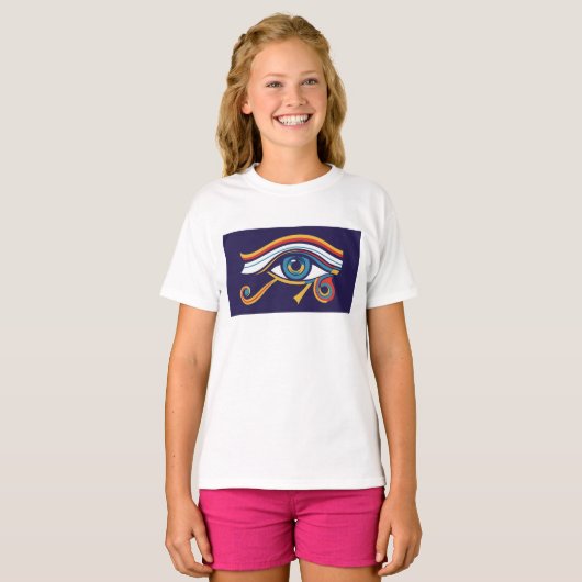  Eye of Horus Princess Tee – Girls' Protective Egy T-shirt (Voorkant volledig)