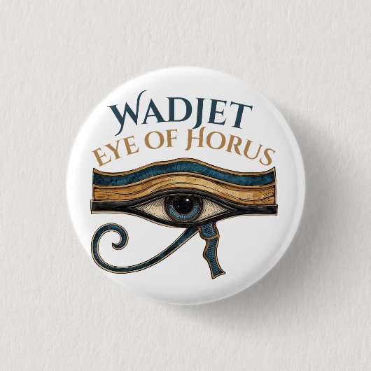 Eye of Horus Ronde Button 3,2 Cm (Voorkant)