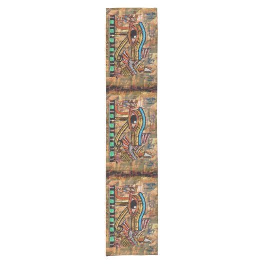 Eye of Horus Wadjet Table-runner uit Egypte Korte Tafelloper (Voorkant)