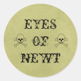 Eye of Newt Label Halloween Snoep Bar Tekenen
