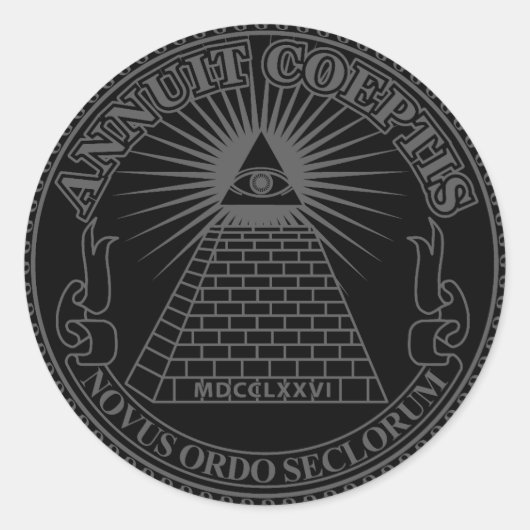 Eye of Providence 2 Ronde Sticker (Voorkant)