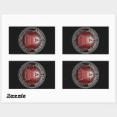 Eye of Providence 4 Rechthoekige Sticker (Vel)