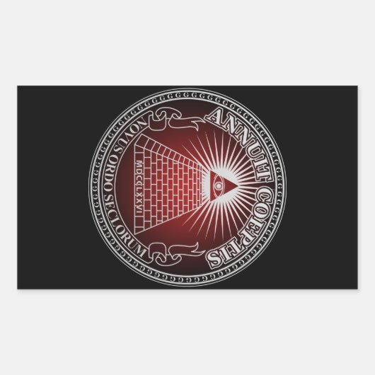 Eye of Providence 4 Rechthoekige Sticker (Voorkant)