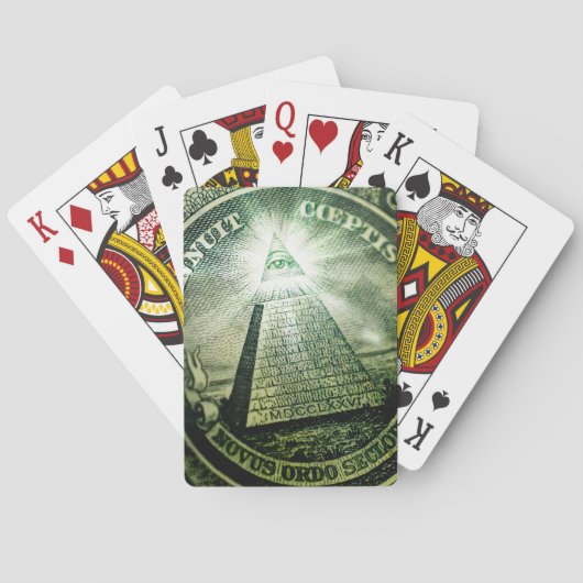"Eye of Providence" Geldpiramide Pokerkaarten (Achterkant)