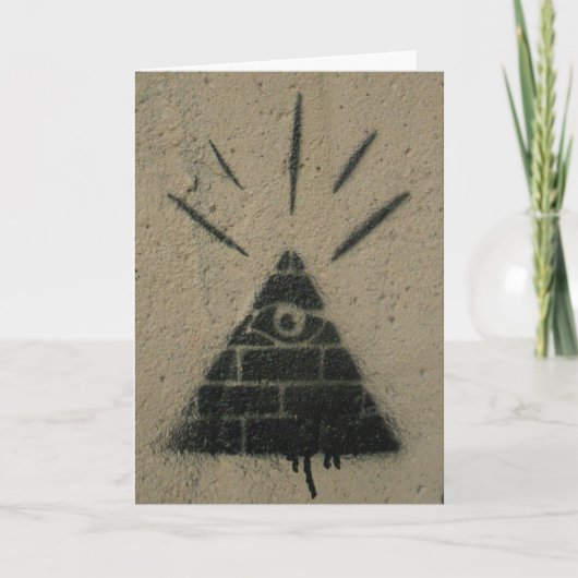 "Eye of Providence Graffiti" Congratulatory Card Kaart (Voorkant)