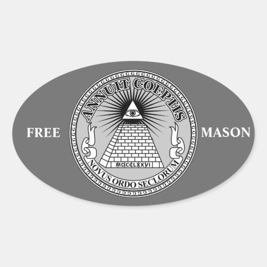 Eye of Providence Ovale Sticker (Voorkant)