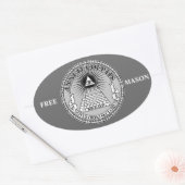 Eye of Providence Ovale Sticker (Envelop)