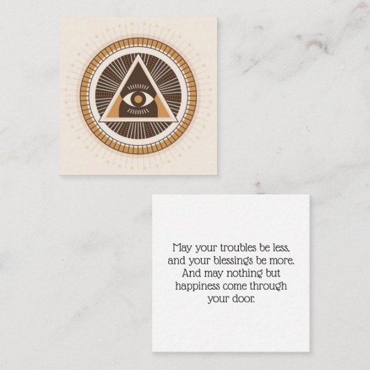 Eye Of Providence Protection Pass Along Cards Contactkaartje (Voorkant / Achterkant)