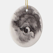 Eye of the Bison – Gaze Collection Ceramic Ornamen Keramisch Ornament (Rechts)
