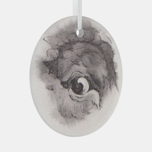 Eye of the Bison – Gaze Collection Glas Ornament (Voorkant Rechts)