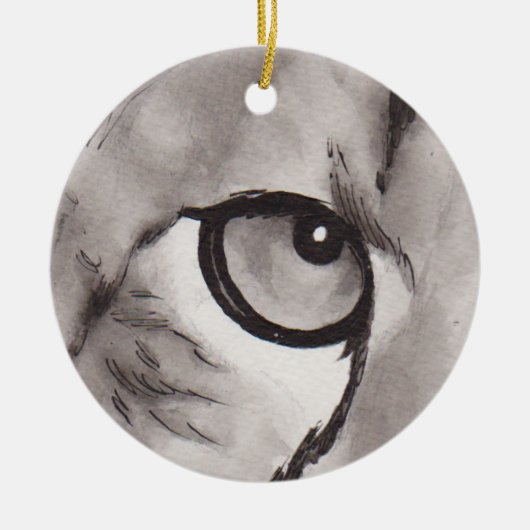 Eye of the Cheetah – Gaze Collection  Keramisch Ornament (Voorkant)