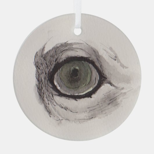 Eye of the Fox – Gaze Collection Ceramic Ornament (Achterkant)