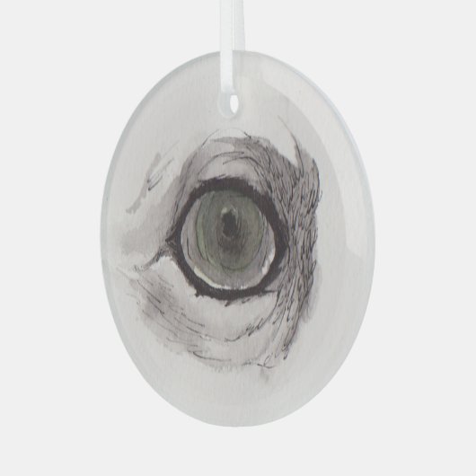 Eye of the Fox – Gaze Collection Ceramic Ornament (Voorkant links)