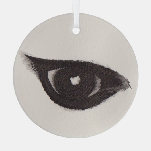 Eye of the Giraffe – Gaze Collection Glas Ornament (Achterkant)