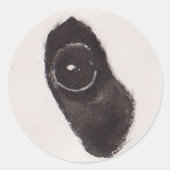 Eye of the Panda – Gaze Collection Ronde Sticker (Voorkant)