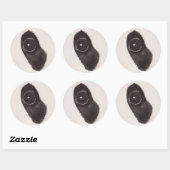 Eye of the Panda – Gaze Collection Ronde Sticker (Vel)