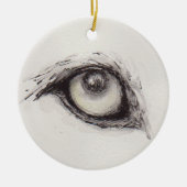 Eye of the Wolf – Gaze Collection Ceramic Ornament (Voorkant)