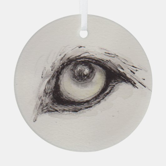 Eye of the Wolf – Gaze Collection Glas Ornament (Achterkant)